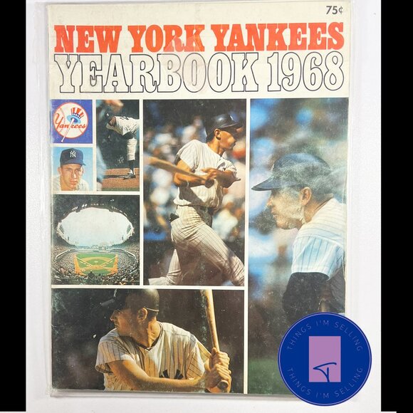 1968 New York Yankees Baseball Yearbook 🔥 Mickey Mantle - Picture 1 of 7